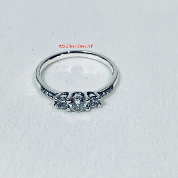 Pandora Ring Clear Three-Stone 196242CZ - Picture 9 of 9